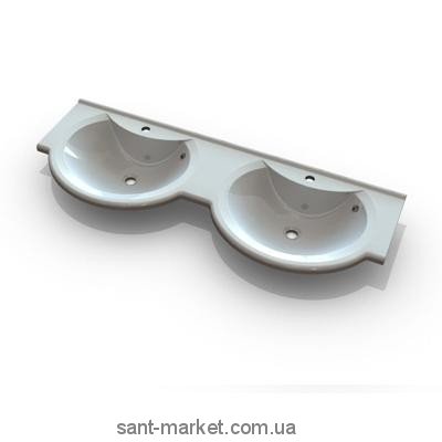 Раковина для ванної підвісна подвійна Marmite колекція Lena біла 01111144203