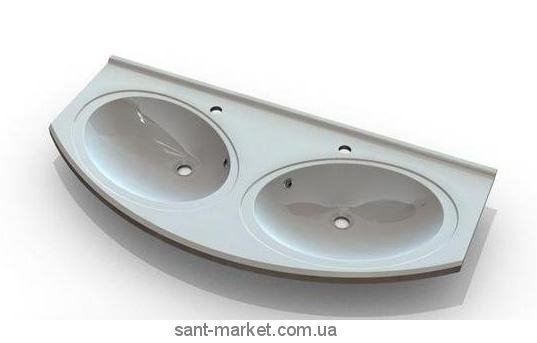 Раковина для ванной подвесная двойная Marmite коллекция Laila белая 01186124203