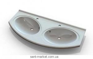 Раковина для ванної підвісна подвійна Marmite колекція Laila біла 01186124203