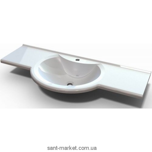 Раковина для ванної підвісна умивальник-стільниця Marmite колекція Laurine біла 01111141103