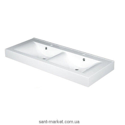 Раковина для ванной подвесная двойная Marmite коллекция Nadja белая 01168164203