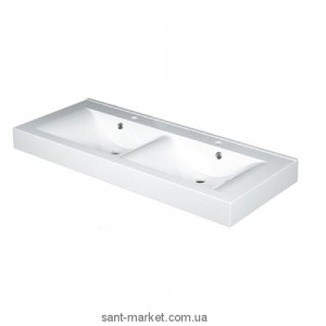 Раковина для ванної підвісна подвійна Marmite колекція Nadja біла 01168164203