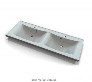 Раковина для ванної підвісна подвійна Marmite колекція Lydia біла 01163124203