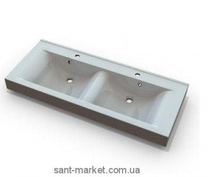 Раковина для ванної підвісна подвійна Marmite колекція Nadja біла 01168154203