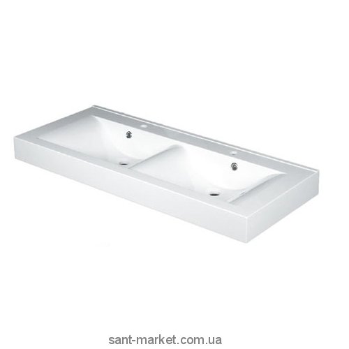 Раковина для ванной подвесная двойная Marmite коллекция Nadja белая 01168164203