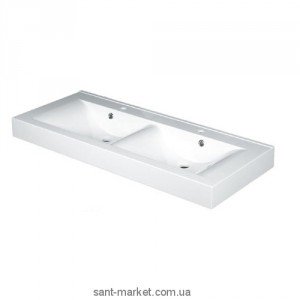 Раковина для ванної підвісна подвійна Marmite колекція Nadja біла 01168164203