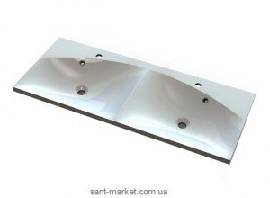 Раковина для ванної підвісна подвійна Marmite колекція Pamela біла 01061124203