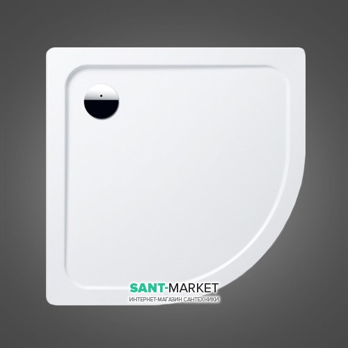 Душевой поддон стальной эмалированный четверть круга Kaldewei Аrondo 90x90х2.5 белый 460000010001