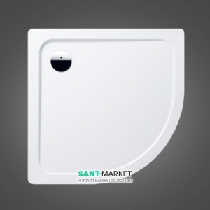 Душовий піддон сталевий емальований чверть кола Kaldewei Аrondo 90x90х2.5 білий 460000010001