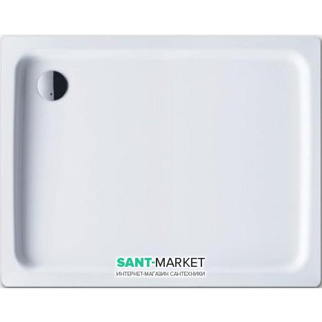 Душовий піддон сталевий емальований прямокутний Kaldewei Duschplan 100x75х6.5 білий 431648040001