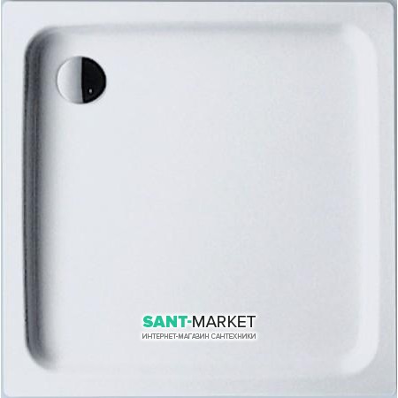 Дешевой поддон стальной эмалированный квадратный Kaldewei Duschplan 90х90х6.5 белый  440348043001