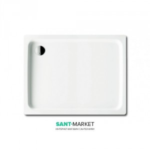 Душовий піддон сталевий емальований прямокутний Kaldewei Duschplan 100х80х6.5 білий 440100010001