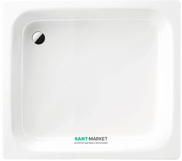 Душовий піддон сталевий емальований прямокутний Kaldewei Sanidusch 100х80х14 білий 440600010001