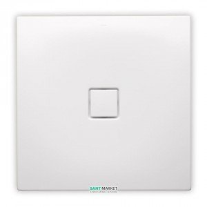 Душовий піддон сталевий емальований квадратний Kaldewei Conoflat 90x90х3.2 білий 465300010001