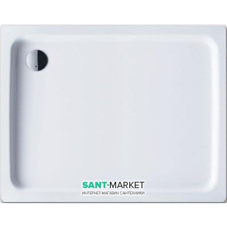 Душовий піддон сталевий емальований прямокутний Kaldewei Duschplan 100x75х6.5 білий 431648040001