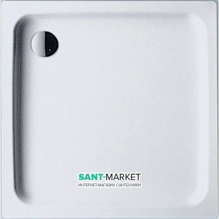 Душевой поддон стальной эмалированный квадртный Kaldewei Duschplan 90х90х6.5 белый 440348040001