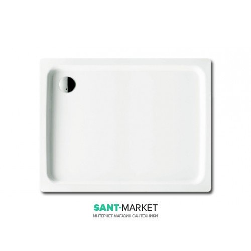 Душевой поддон стальной эмалированный прямоугольный Kaldewei Duschplan 100х80х6.5 белый 440100010001