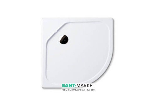 Душевой поддон стальной эмалированный четверть круга Kaldewei Fontana 100х100х6.5 белый 445700010001