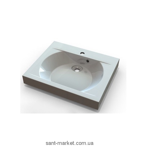 Раковина для ванной подвесная умывальник-столешница Marmite коллекция Robyn белая 01028091103