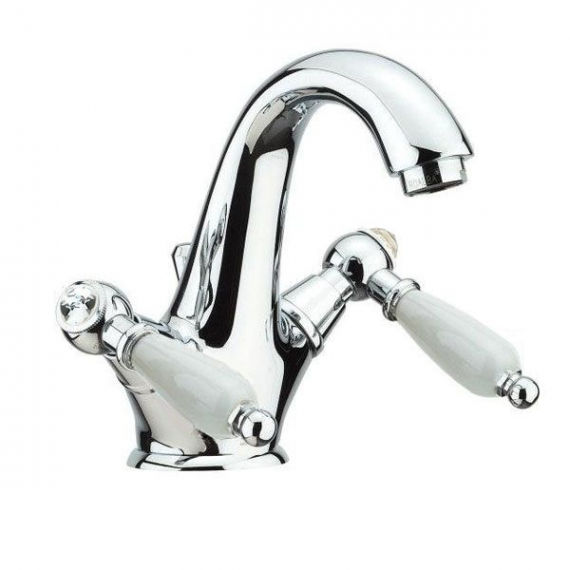 Змішувач для раковини Двохважеля з донним клапаном Fiore Margot Coloniale хром 02062301 Chrome