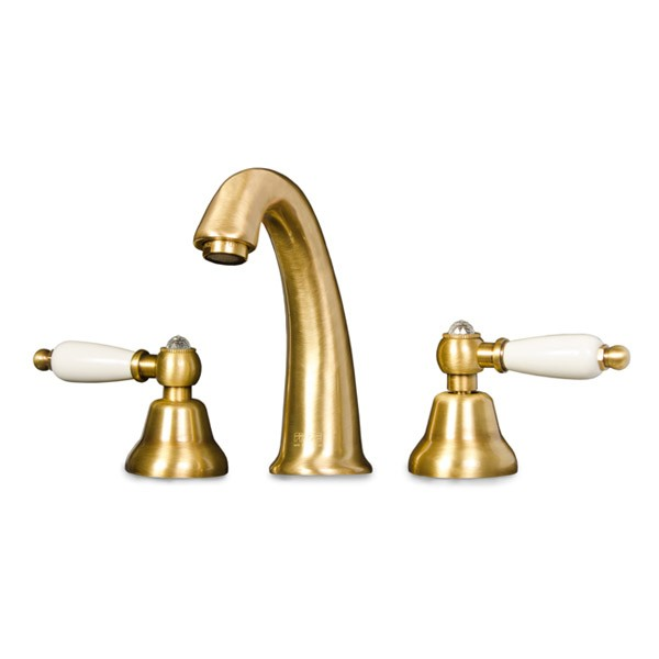 Змішувач для раковини Двохважеля з донним клапаном Fiore Margot Coloniale бронза 02062800 Old Bronze