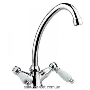 Смеситель для раковины двухрычажный высокий Fiore Margot Coloniale хром 02036301 Chrome