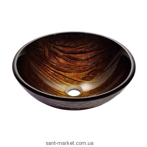 Раковина для ванної накладна Kraus коричнева GV-394-19mm