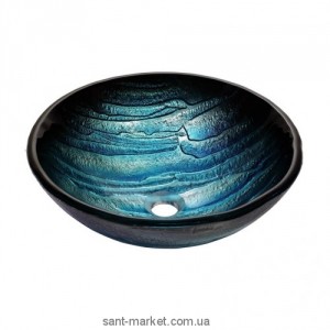 Раковина для ванной накладная Kraus голубая GV-399-19mm