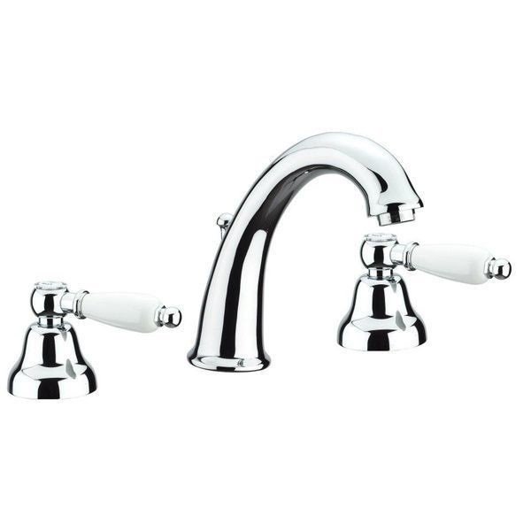 Змішувач для раковини Двохважеля з донним клапаном Fiore Margot Coloniale хром 02062800 Chrome