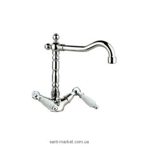 Смеситель для кухни Fiore Margot Coloniale двухрычажный ретростиль 02062501 Chrome