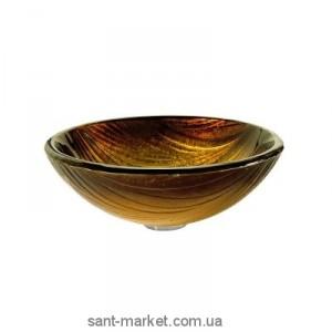 Раковина для ванної накладна Kraus золотисто-пісочна GV-390-19mm