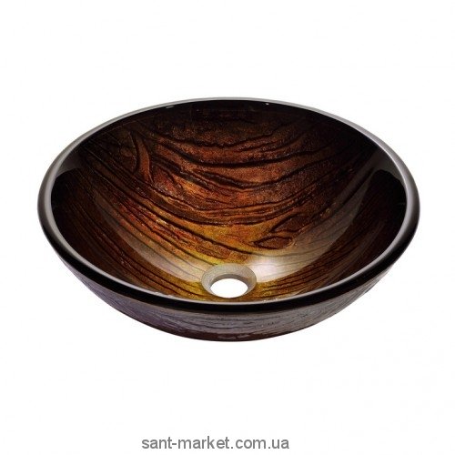 Раковина для ванной накладная Kraus коричневая GV-394-19mm