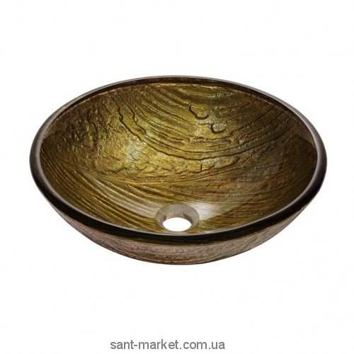 Раковина для ванной накладная Kraus бронзовая GV-395-19mm