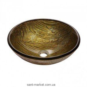 Раковина для ванной накладная Kraus бронзовая GV-395-19mm