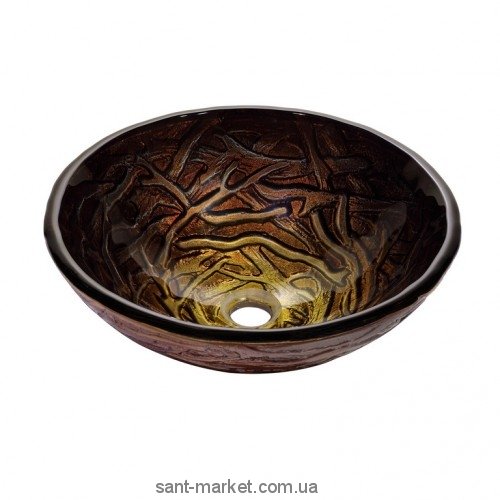 Раковина для ванної накладна Kraus коричнева GV-396-19mm