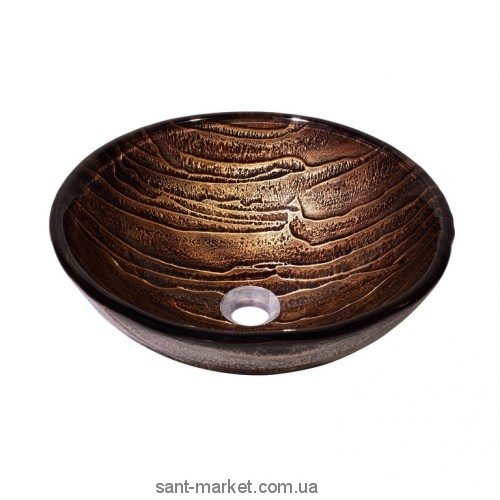 Раковина для ванної накладна Kraus коричнева GV-398-19mm