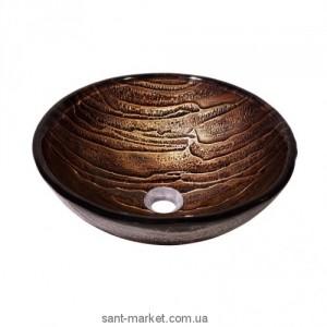 Раковина для ванної накладна Kraus коричнева GV-398-19mm