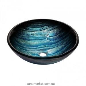 Раковина для ванної накладна Kraus блакитна GV-399-19mm