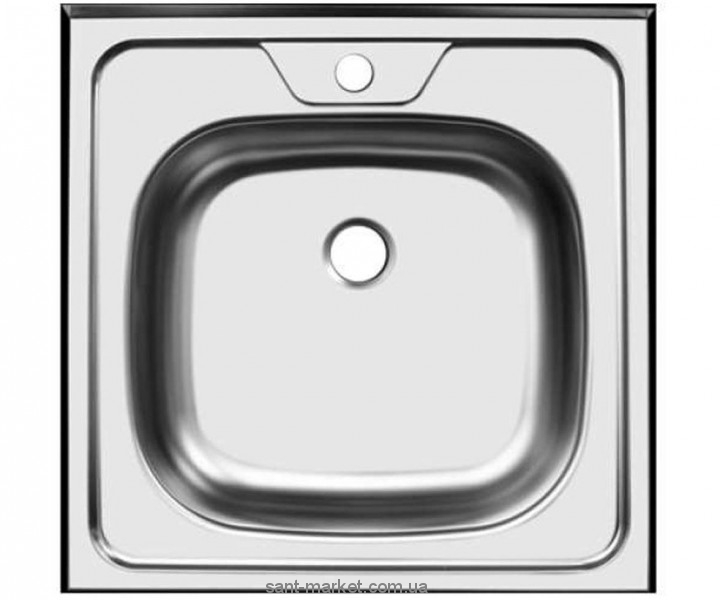 Мойка для кухни квадратная Ukinox Standart накладная  нержавеющая сталь  хром STM 500 500 _\GT 5C