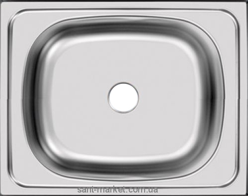 Мойка для кухни прямоугольная Ukinox Standart накладная  нержавеющая сталь  хром STM 500 400 4C