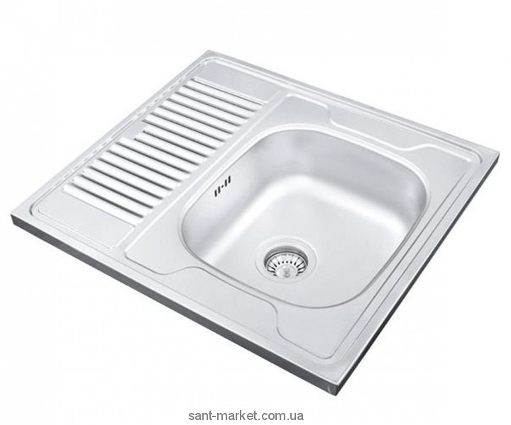Мийка для кухні прямокутна Ukinox Standart є крило накладна нержавіюча сталь хром STM 600 500 4C