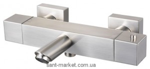 Змішувач з термостатом двухвентильний для ванни Haceka колекція Mezzo матовий хром 403161