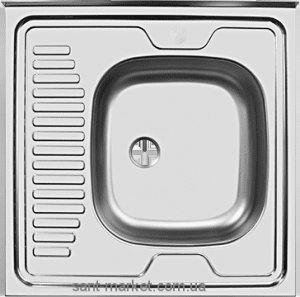 Мийка для кухні прямокутна Ukinox Standart є крило накладна нержавіюча сталь хром STM 600 500 _ \ GT 6C
