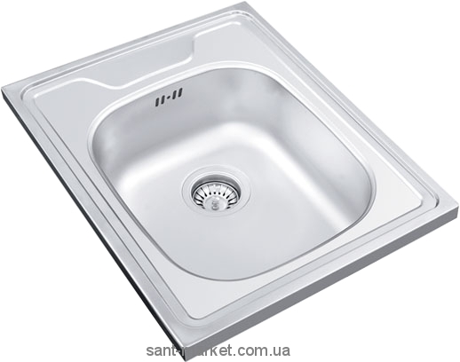 Мойка для кухни прямоугольная Ukinox Standart накладная  нержавеющая сталь  хром STM 500 600 4C