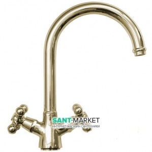 Смеситель для кухни Ukinox однорычажный золотой ретростиль 41217 GB