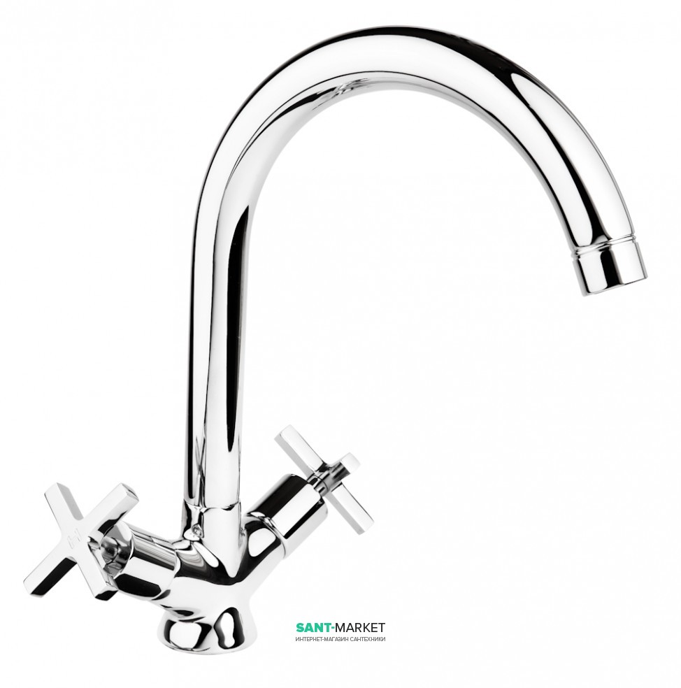 Смеситель для кухни Ukinox однорычажный ретростиль 41218 CR