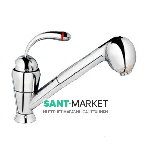 Змішувач для кухні з висувною лійкою Ukinox змішувач 41219 CR