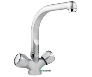 Смеситель для кухни Ukinox двухвентильный матовый хром 42133-98 STCR