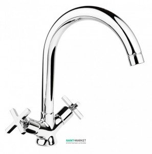Змішувач для кухні Ukinox змішувач ретростиль 41218 CR