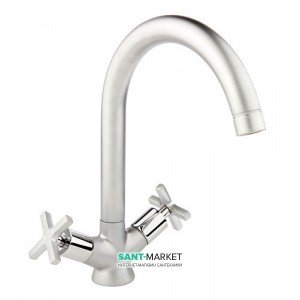 Смеситель для кухни Ukinox однорычажный ретростиль матовый хром 41218 STCR